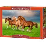 Castorland Пъзел Castorland от 500 части - Препускащи коне (B-54084)