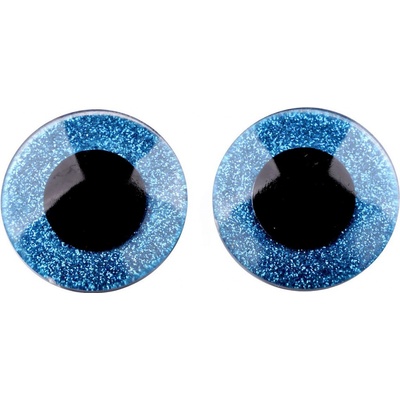 Prima-obchod Oči velké s glitry s pojistkou Ø40 mm, barva 3 modrá