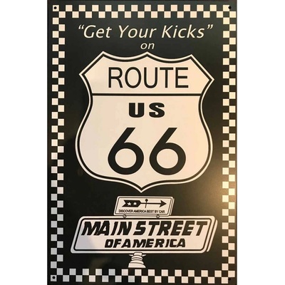 Ceduľa Route 66 Us
