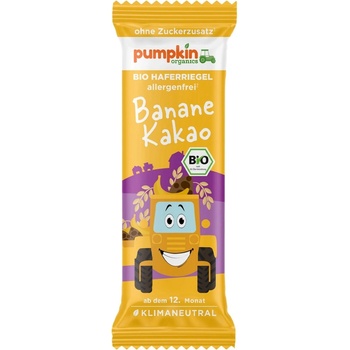 Pumpkin Organics Био овесено барче Pumpkin Organics - С банан и какао, 20 g (202683)
