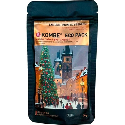 Kombe Ženšenový extrakt ECO PACK Christmas Edition čaj s ženšenem limitovaná edice Prague 30 g