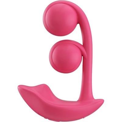 HoneyPlayBox Melody Pressure Sensing App-Controlled Twin Balls Clit& G-spot Vibrator Magenta