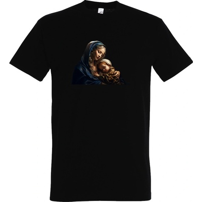 Tricool Madonna s dieťaťom v štýle Leonarda DaVinci čierna