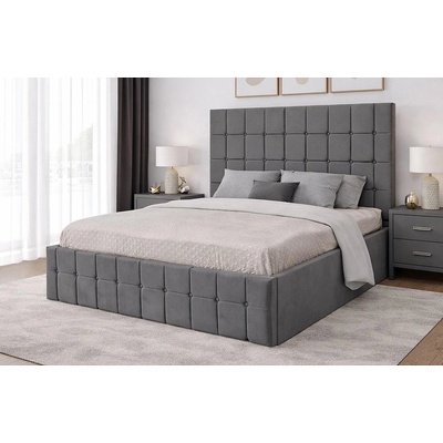 Тапицирана спалня Regal Сив 160/200
