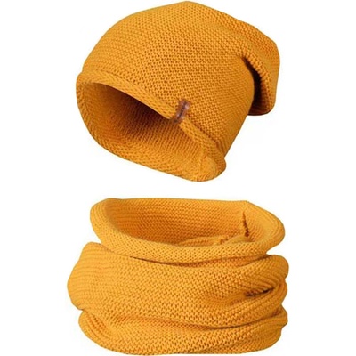 Biju dámský zimní set čepice a tunel Mark žluté