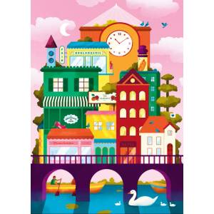 Pieces & Peace - Puzzle The City on Water - 500 piese