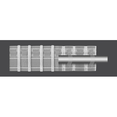 MAGAM Záclonová řasící páska, stuha TZ22 obojživelník, tužkové sklady, řasení 1:2 nebo navlečení na tyč, transparentní, šířka 7,5cm (v metráži) – Sleviste.cz