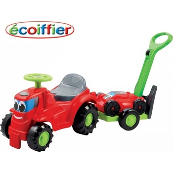 ÉCOIFFIER s kosačkou na prívese Traktor červené 103,5 cm dlhý 103,5*33*26 cm