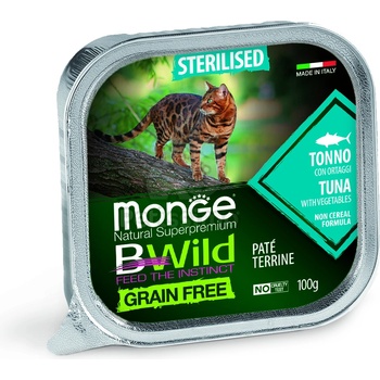 Monge BWild Grain Free Paté Terrine Sterilised - риба тон със зеленчуци 100 г