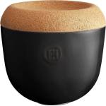 Emile henry (Франция) Керамичен канистър за чесън emile henry garlic pot с капак - Ø14, 5 см - цвят трюфел (eh 8763-71)