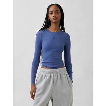 GAP Ребрести тениска с лого GAP GAP | Sin | ЖЕНИ | L
