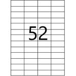 CDRmarket Самозалепващи етикети 52, 5 x 21, 2 mm, 52 етикета, A4, 100 листа (R0ECO.0302A)
