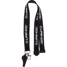Unihoc Coach whistle black with lanyard