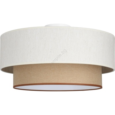 BELIS Таванно осветително тяло NATIA 1xE27/60W/230V Ø 45 см бяло/кафяво (BE1019)