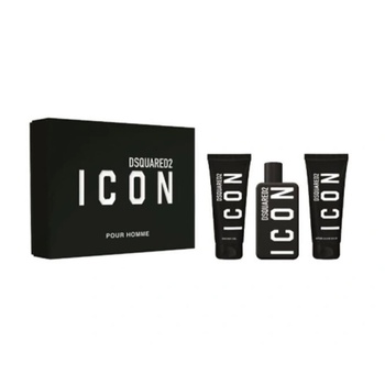 Dsquared2 Dsquared2 Icon Pour Homme Подаръчен комплект за мъже Размер EDP 100 ml + 100 ml душ гел + 100 ml лосион за тяло