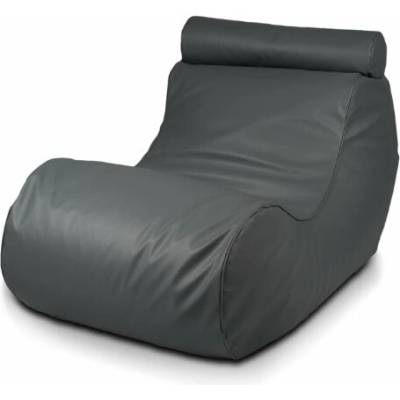 TiaHome Sedací vak Ležadlo XL ekokoža Sivá