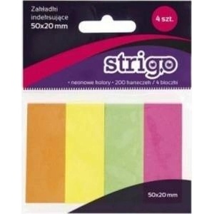 Strigo Sticky notes 50x20mm 200K neon STRIGO