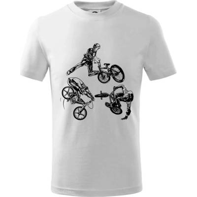 BMX tricks tričko detské Biela