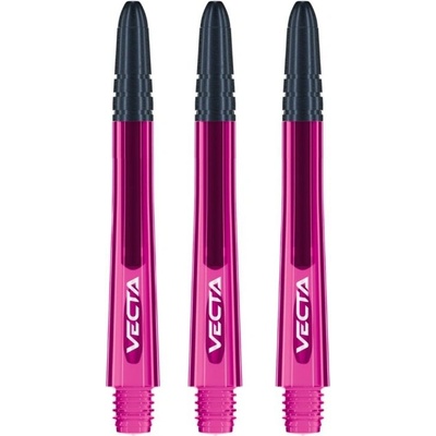 Winmau Vecta medium 40mm, ružový plast, čierny hliníkový top