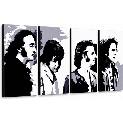 Ručne maľovaný POP Art obraz Beatles - 120x60 cm