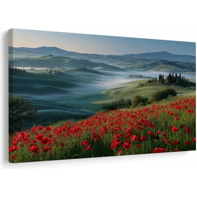 Obraz ranní mlha nad kopci - 120x80
