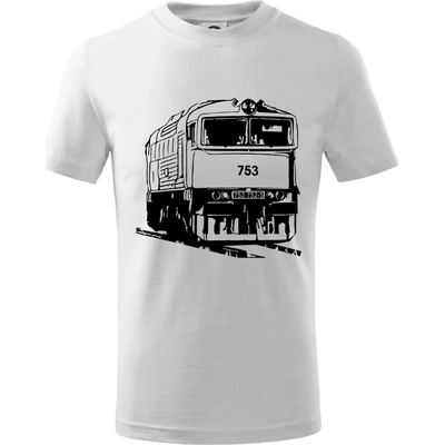 Vlak 753 tričko detské biela
