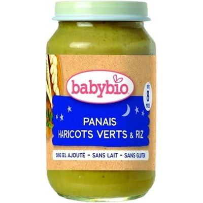 Babybio Био зеленчуково пюре Babybio - Пащърнак, зелен фасул и ориз, 200 g (3288130510638)