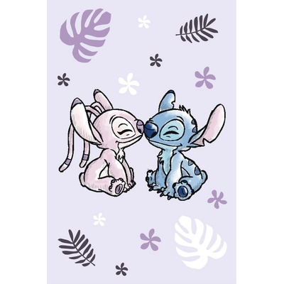 Jerry Fabrics Лилаво детско одеяло от флийс 100x150 cm Lilo a Stitch "Purple" - Jerry Fabrics (24BL164)