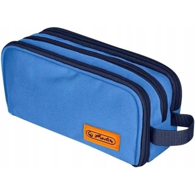 Herlitz Несесер с дръжка Herlitz - Neon Uni Blue, 3 ципа (400205925)