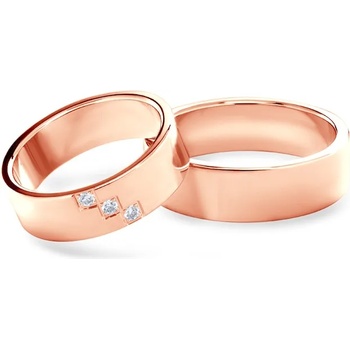 Image 1 of SAVICKI Сватбени халки: розово злато, плоски. 6 мм