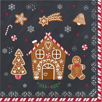 Easy Life Papírový ubrousek Gingerbread 33x33cm 20ks