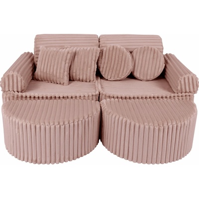 MeowBaby Churros detská pohovka Max Ruby Chocolate Pink