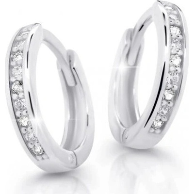 Cutie Diamonds zlaté kruhové náušnice pre deti s briliantmi C3342-10-10-X-2-D