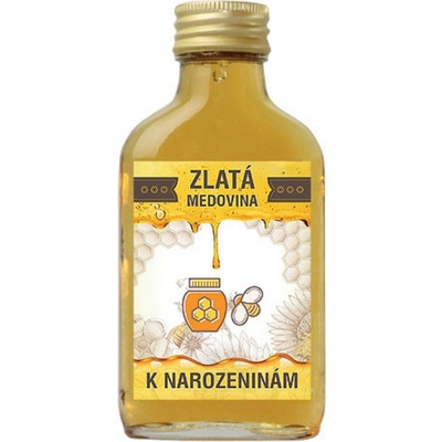 Bohemia Gifts & Cosmetics Zlatá medovina 18 % K narozeninám 0,1 l