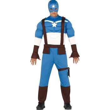 Image 1 of Fiestas Guirca Мъжки костюм - Капитан Америка Размер - Възрастни: L