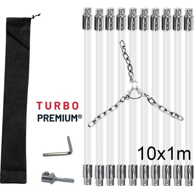 Turbo Premium Rotačná kefa na čistenie komína s reťazovou hlavou set 10 m – Zboží Dáma