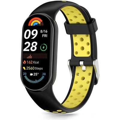 Tech-Protect IconBand Air Strap за Xiaomi Smart Band 8 / 9 / 10 / NFC - черно и жълто (5906302331345)