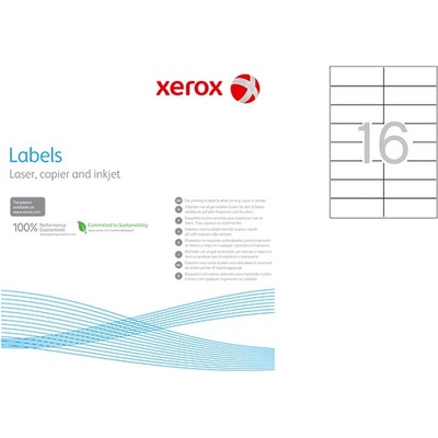 Етикети Xerox 105x37 mm A4 100 л. 16 етик (A4 100)