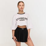 GymBeam Дамска овърсайз тениска Varsity White M