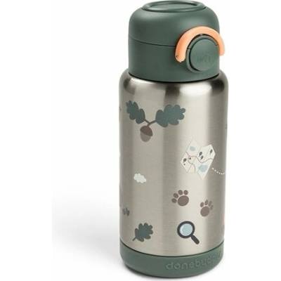 Done by Deer Termos s brčkem 340 ml Tiny Trails Green