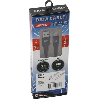 Dátový a nabíjací kábel SPEED USB-A / USB-C 480 Mb/s 1,5m