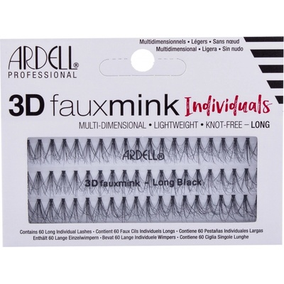 Ardell 3D Faux Mink Individuals dámské trsové umělé řasy Long Black 60 ks