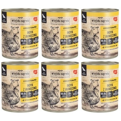 Wiejska Zagroda Morčacie s jahňacím mäsom 6 x 800 g