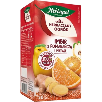 Herbapol expresný ovocný čaj zázvor s pomarančom a dulou 20 x 2,5 g