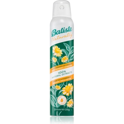 Batiste Naturally Green tea & Chamomile suchý šampon pro absorpci přebytečného mazu a pro osvěžení vlasů 200 ml