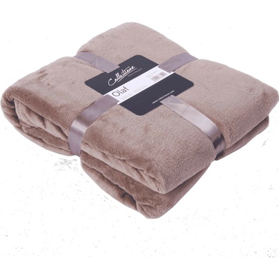 Collectione Taupe plyšový pléd Olaf taupe 150x200