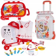Teddies Sada doktor/lékař plast v plastovém kufříku na kolečkách