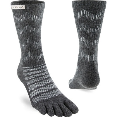 Injinji OUTDOOR MIDWEIGHT CREW WOOL SLATE šedá