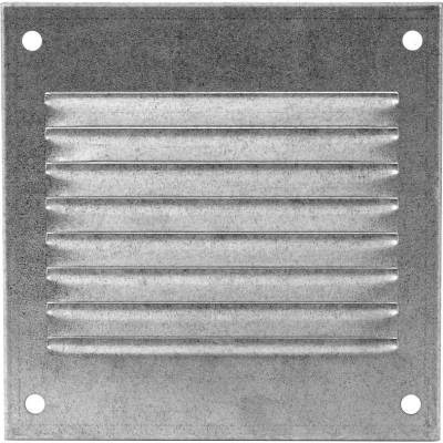 Ventishop KVMp 100x100 kovová hranatá větrací mřížka se síťkou, pozink. ocel