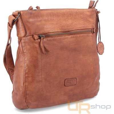 Noelia Bolger NB2004 luxusní kožená crossbody kabelka ve vintage stylu.